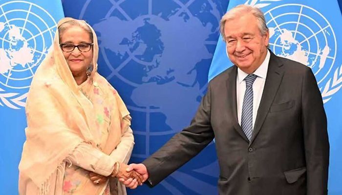Prime Minister Sheikh Hasina and UN Secretary-General Antonio Guterres || Photo: Collected 