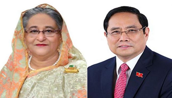 Prime Minister Sheikh Hasina And Vietnamese Prime Minister Pham Minh Chinh. Photo: Collecetd