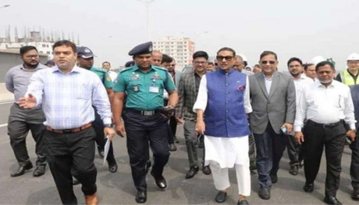 Road Transport And Bridges Minister Obaidul Quader Inaugurated The Dhaka Elevated Expressway’s Exit Ramp On Wednesday.  Photo: Collected