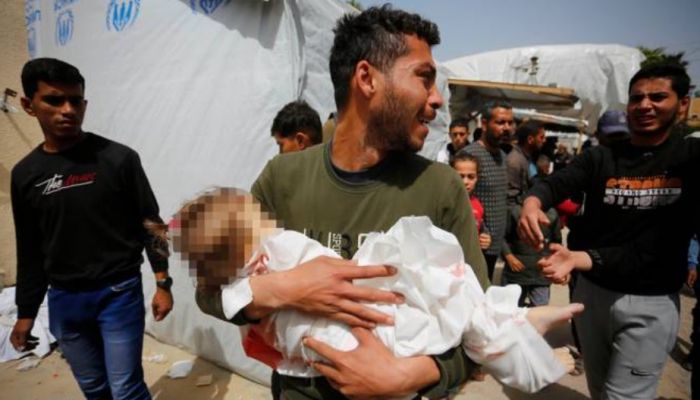 A Palestinian Baby Was Killed In Israeli Air Strike In Gaza. Photo: Collected 