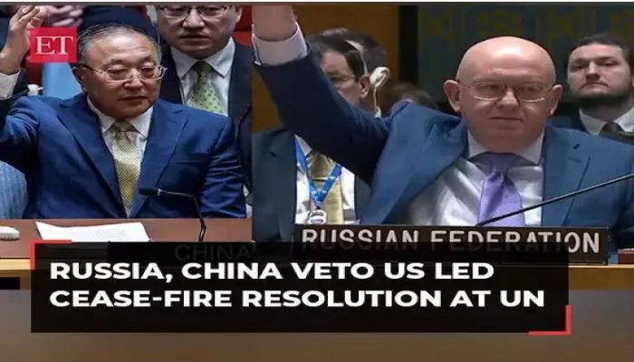 Russia, China Veto US-Led UN Resolution On Gaza Ceasefire