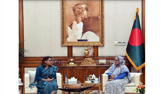 WHO Regional Director For Southeast Asia, Saima Wazed Paid A Courtesy Call On Prime Minister Sheikh Hasina. Photo: Collected