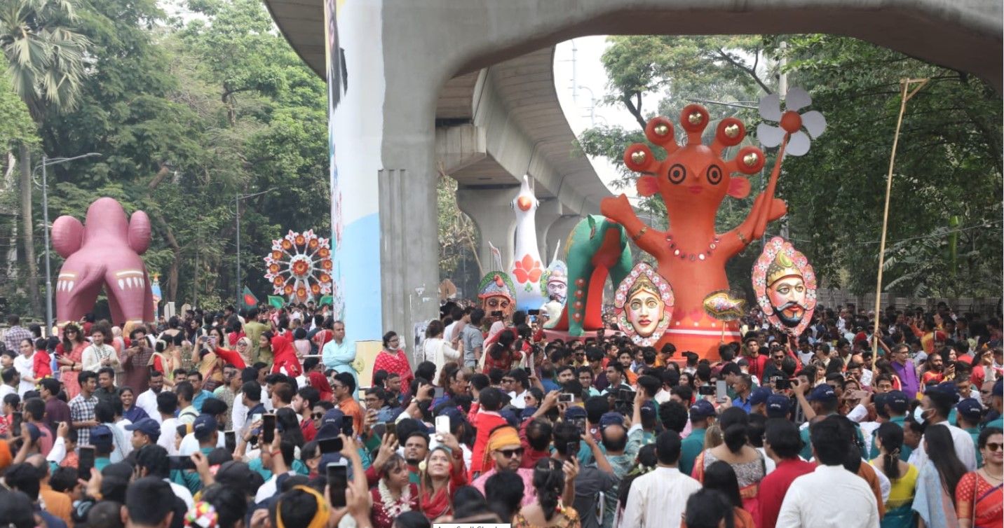 A huge number of people joined the "Nabo Barsho" festivities across the country, particularly in the capital city.