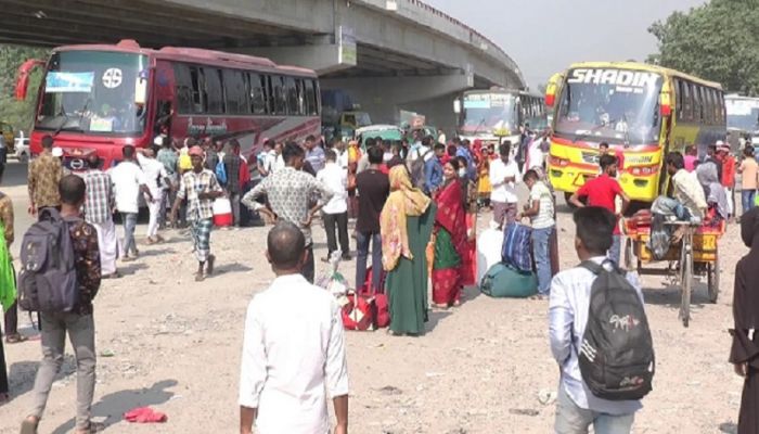 Eid Journey: People Leaving Dhaka By Bus And Train
