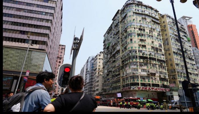 Fire In Hong Kong Building. Photo: Collected 