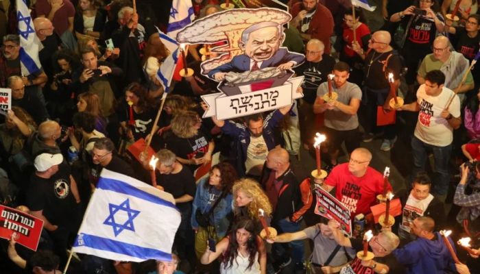 Tens Of Thousands Of Israelis Rally In Tel Aviv 