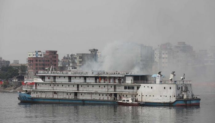Fire Breaks Out At Launch In Sadarghat