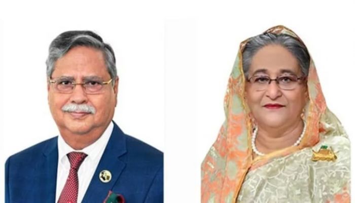 President Mohammed Shahabuddin And Prime Minister Sheikh Hasina. File Photo