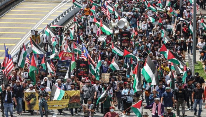 Protesters March Towards The US Embassy In Kuala Lumpur Earlier This Month At A Rally Held In Solidarity With The Palestinian People. Photo: EPA-EFE