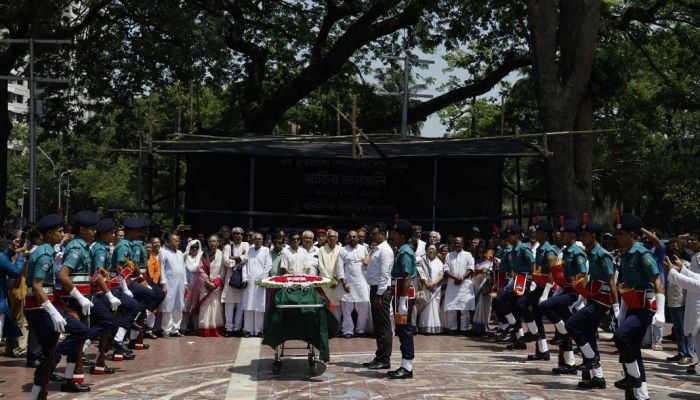 Farewells For Shib Narayan Das Held At Shaheed Minar. Photo: Collected 