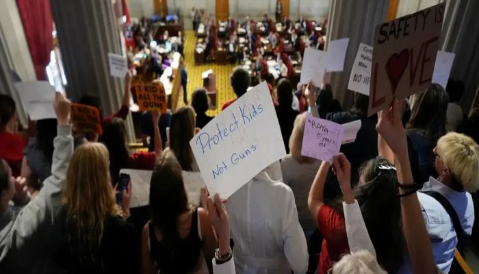 Protesters Shouted 'Blood On Your Hands' As The Bill Passed In Tennessee's State Legislature. Photo: Collected