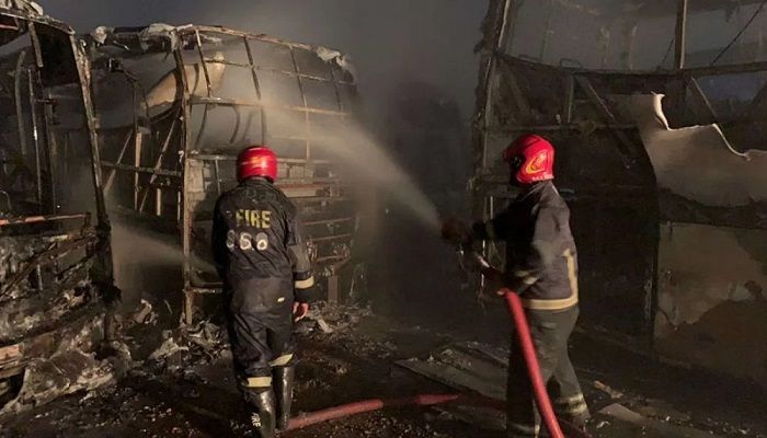 Demra Bus Fire Under Control