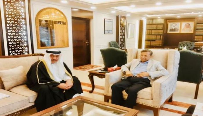 From Left The Newly-Appointed Bahraini Ambassador Abdulrahman Mohamed Ahmed Al Gaoud And Law, Justice and Parliamentary Affairs Minister Anisul Huq. Photo: Collected 