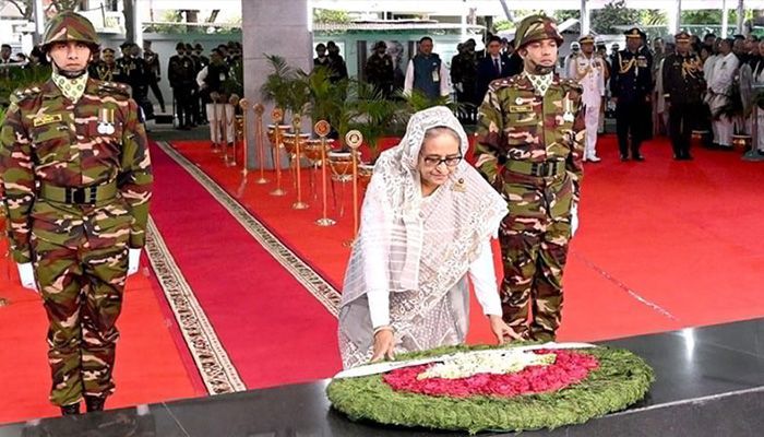 Prime Minister Sheikh Hasina paid glowing tributes to Father of the Nation Bangabandhu Sheikh Mujibur Rahman || Photo: Collected