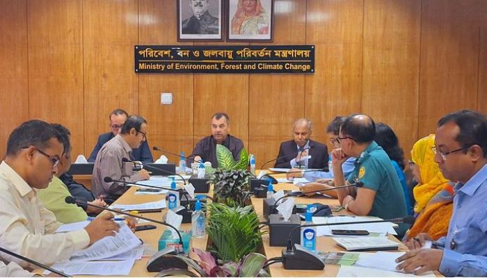Environment, Forest And Climate Change Minister Saber Hossain Chowdhury At A Ministry Meeting On Sunday (31 March). Photo: BSS