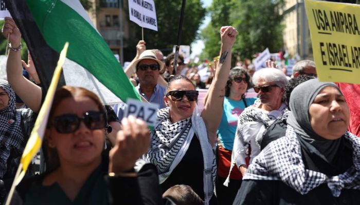 Thousands Of Pro-Palestinian Protesters Rally In Madrid