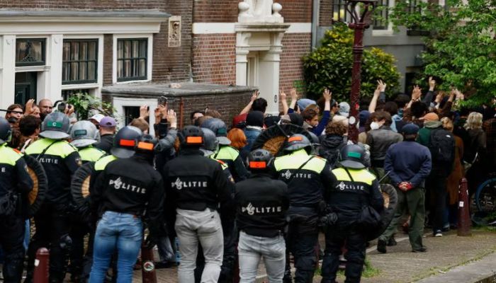 Amsterdam Pro-Palestinian Student Protest Broken Up By police