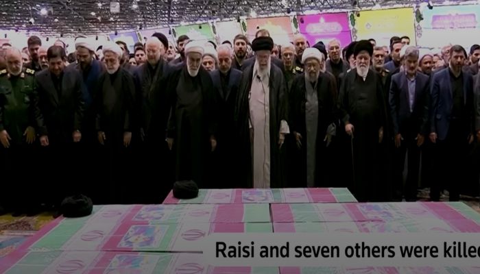 Iran Supreme Leader Leads Payers At Raisi Funeral 