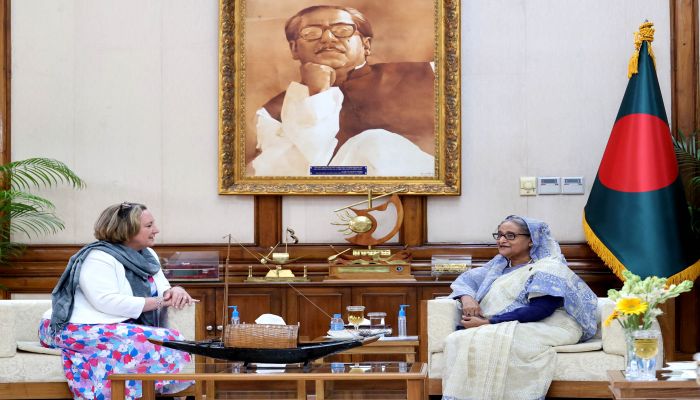 UK Minister Of State For The Indo-Pacific Anne-Marie Trevelyan And Prime Minister Sheikh Hasina. Photo: Collected